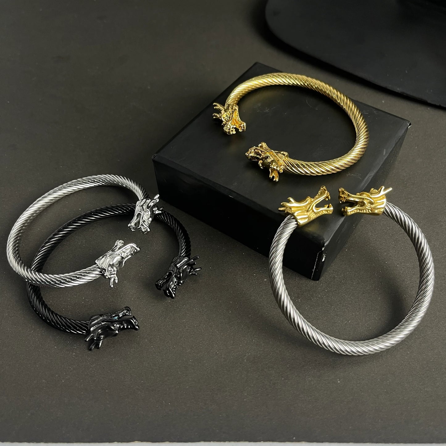 Alpha dragon steel bracelet.