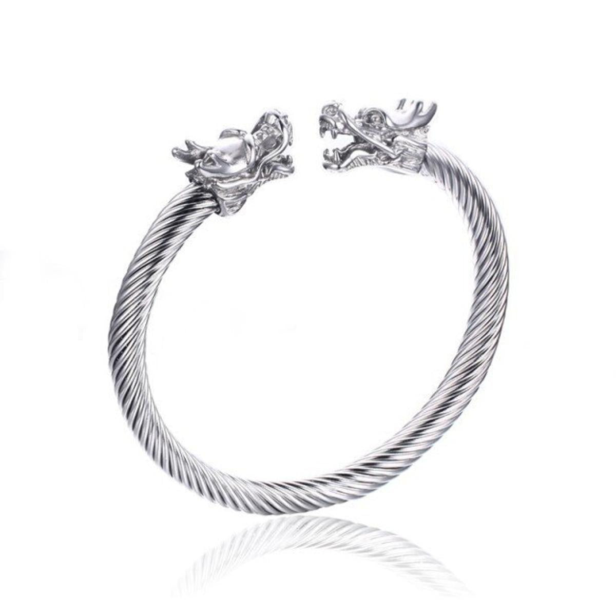 Alpha dragon steel bracelet.